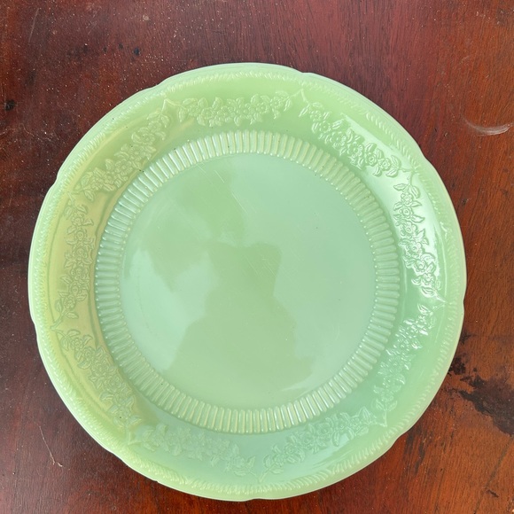 fireking Kitchen 4 Fire King Alice Jadeite Dinner Plates Vintage